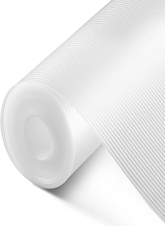 ElastPro Ethylene Vinyl Acetate 45 cm X 5 m Transparent Food Grade EVA Anti Slip Washable MatSheet for Fridge, Kitchen, Drawer, Shelf Liner, Table (Line Texture, Natural White) - Image 1