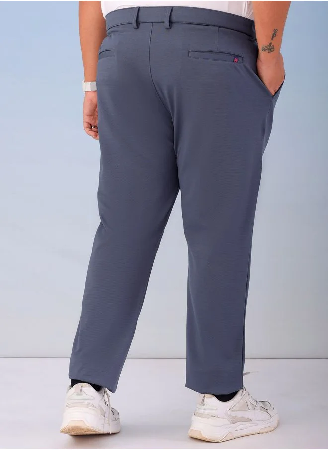 هاردسودا Men Plus Size Regular Fit Self Design Mid-Rise Stretchable Chino Joggers
