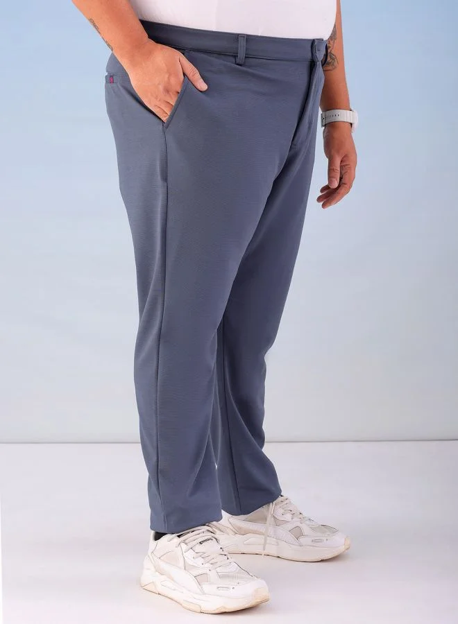 هاردسودا Men Plus Size Regular Fit Self Design Mid-Rise Stretchable Chino Joggers