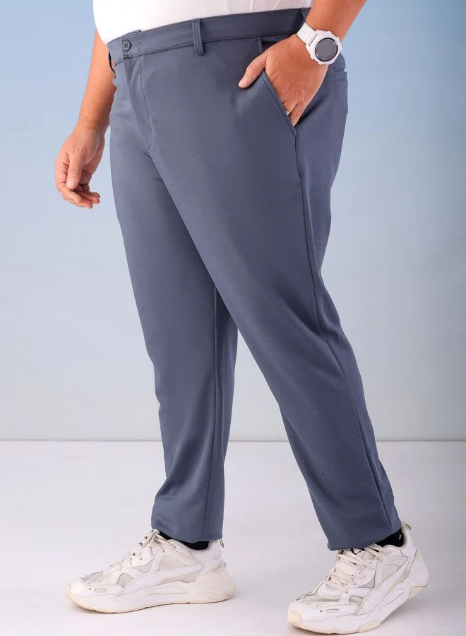 هاردسودا Men Plus Size Regular Fit Self Design Mid-Rise Stretchable Chino Joggers