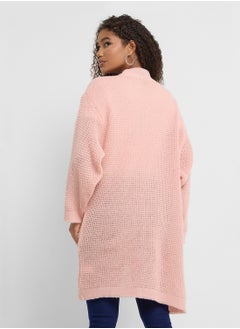 Ginger Waffle Knit Longline Cardigan  - Image 2