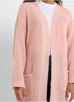 Ginger Waffle Knit Longline Cardigan  - Image 3