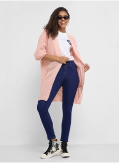 Ginger Waffle Knit Longline Cardigan  - Image 4