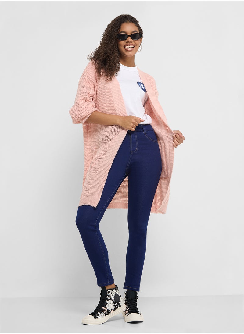 Ginger Waffle Knit Longline Cardigan  - Image 4