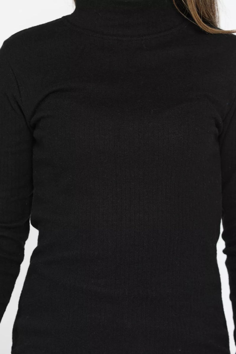 Gülseli Half Turtleneck Ribbed Body Blouse - Image 4