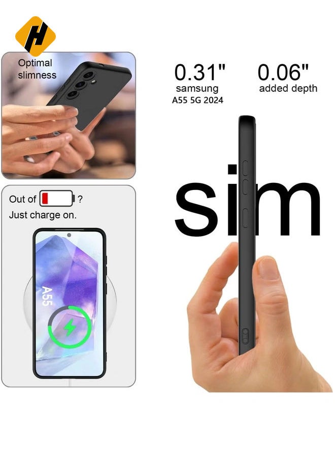 HuHa - Case Compatible with Samsung Galaxy A15, Silicone Fit Anti Scratch Galaxy A15 Cover Inside Microfiber Lining Shockproof Protective - Image 1