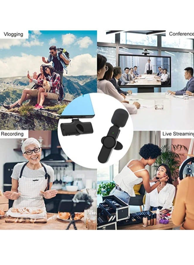Upgraded Plug Play Wireless Lapel Lavalier Microphone for iPhone iPad Recording YouTube Facebook Live Stream Vlog Auto-Sync Wireless Mic with 2 Clips No Need App Bluetooth - Image 4