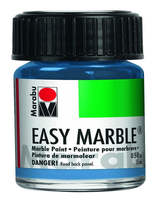 Marabu Easy Marble Paint - Steel Blue - Forge Your Artistic Path with the Strength, Grace, and Cool Elegance of Sleek Steel - 15ml - Image 1
