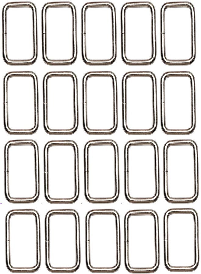Risan Rectangle Bag Purse Snap Hook Metal Loop Rings Webbing Belts Buckle for Handbag Strap DIY Accessories and Bag Making Repairing, 1 inch / 25 mm 20PCS - Image 1