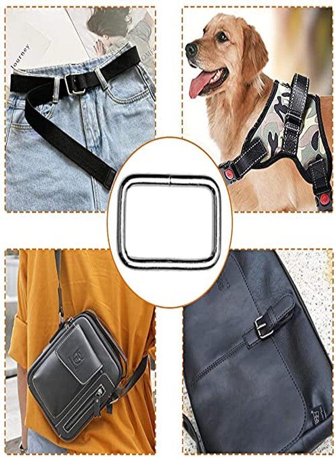 Risan Rectangle Bag Purse Snap Hook Metal Loop Rings Webbing Belts Buckle for Handbag Strap DIY Accessories and Bag Making Repairing, 1 inch / 25 mm 20PCS - Image 5