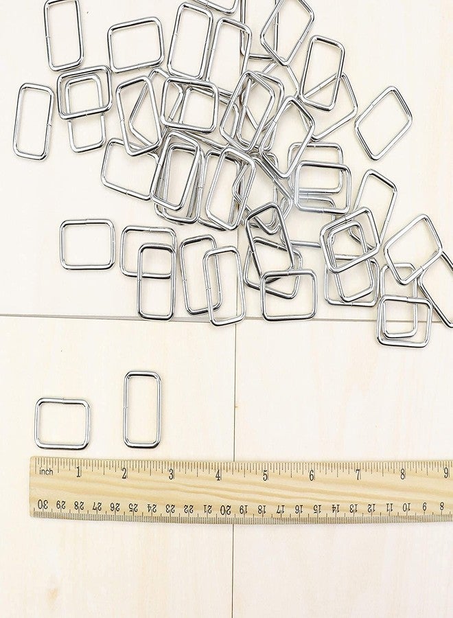 Risan Rectangle Bag Purse Snap Hook Metal Loop Rings Webbing Belts Buckle for Handbag Strap DIY Accessories and Bag Making Repairing, 1 inch / 25 mm 20PCS - Image 3