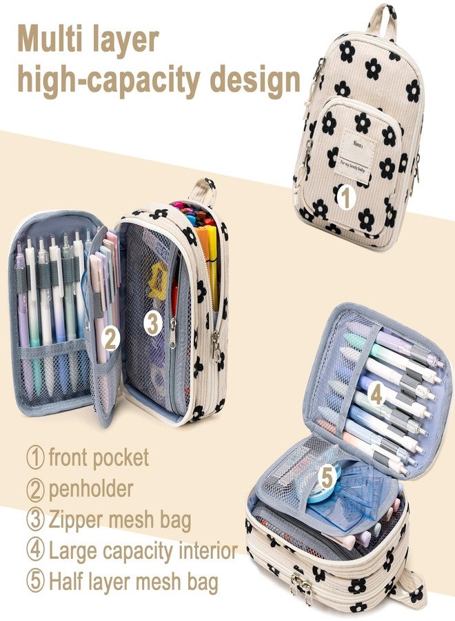 LEDAOU Pencil Case Cute Zipper Pencil Pouch Large Capacity Pencil Bag Organizer School Supplies for Girls Boys Kids - Image 3