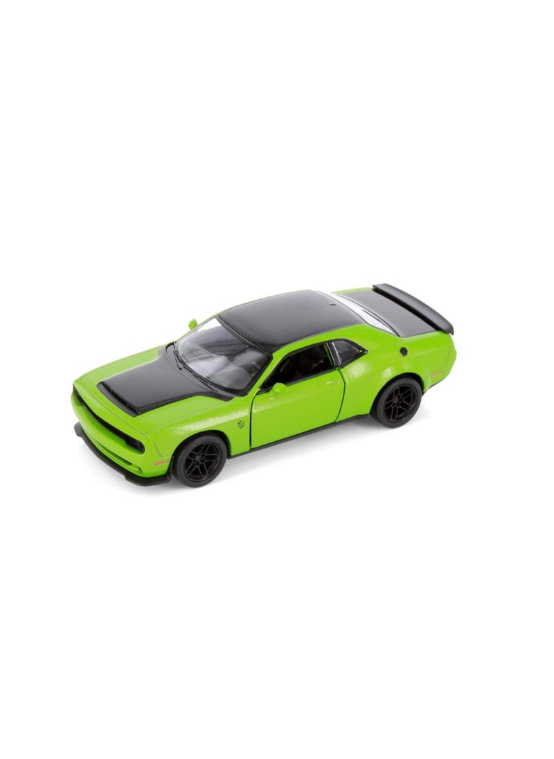 Kinsmart Pull Back Action 1:40 Scale 2023 Dodge Challenger SRT Demon 170 Doors Openable Collectible Toy Car  - Image 5