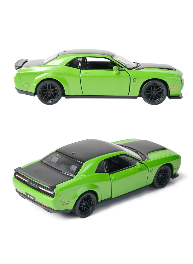 Kinsmart Pull Back Action 1:40 Scale 2023 Dodge Challenger SRT Demon 170 Doors Openable Collectible Toy Car  - Image 4