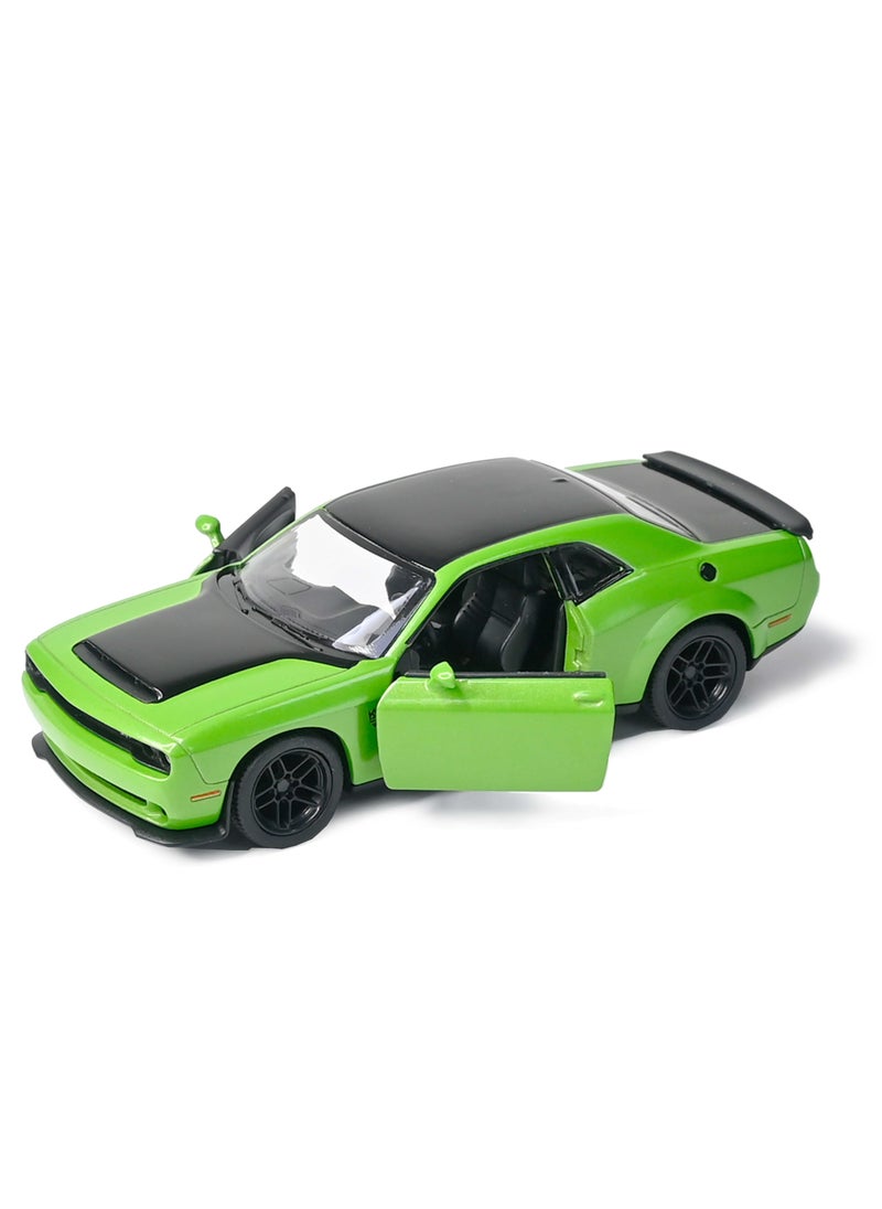 Kinsmart Pull Back Action 1:40 Scale 2023 Dodge Challenger SRT Demon 170 Doors Openable Collectible Toy Car  - Image 3