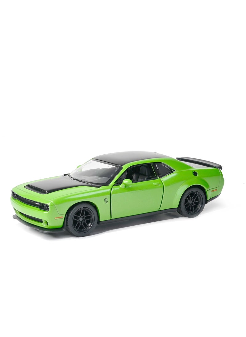 Kinsmart Pull Back Action 1:40 Scale 2023 Dodge Challenger SRT Demon 170 Doors Openable Collectible Toy Car  - Image 2