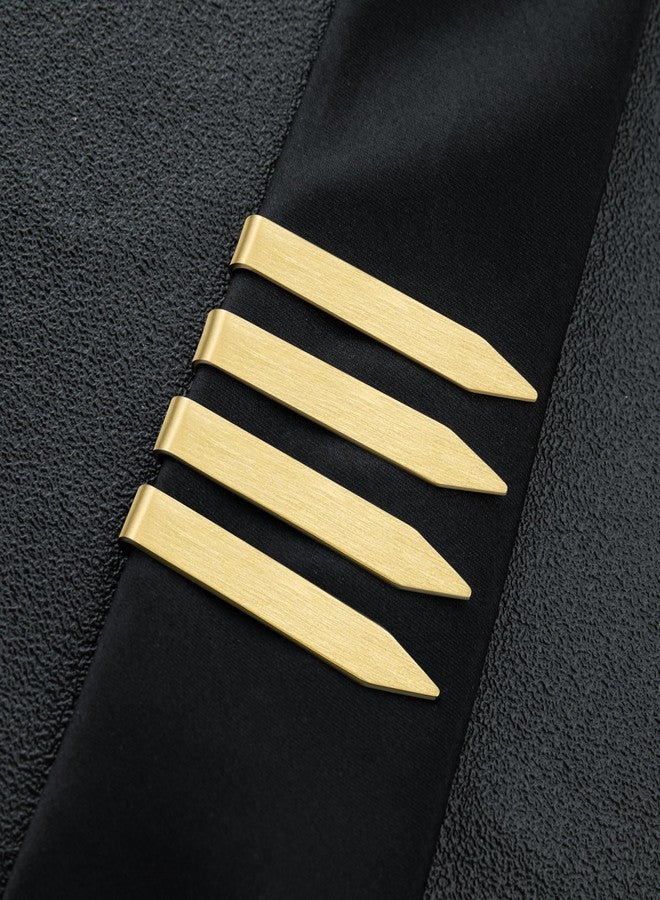 HAWSON Gold Tie Clip for Men, 2.2 Inch Skinny Tie Bar, Matte Brushed Minimalist Design Tie Pin, Secure Hold for Formal Suits, Wedding & Business Dad Gifts - Image 3