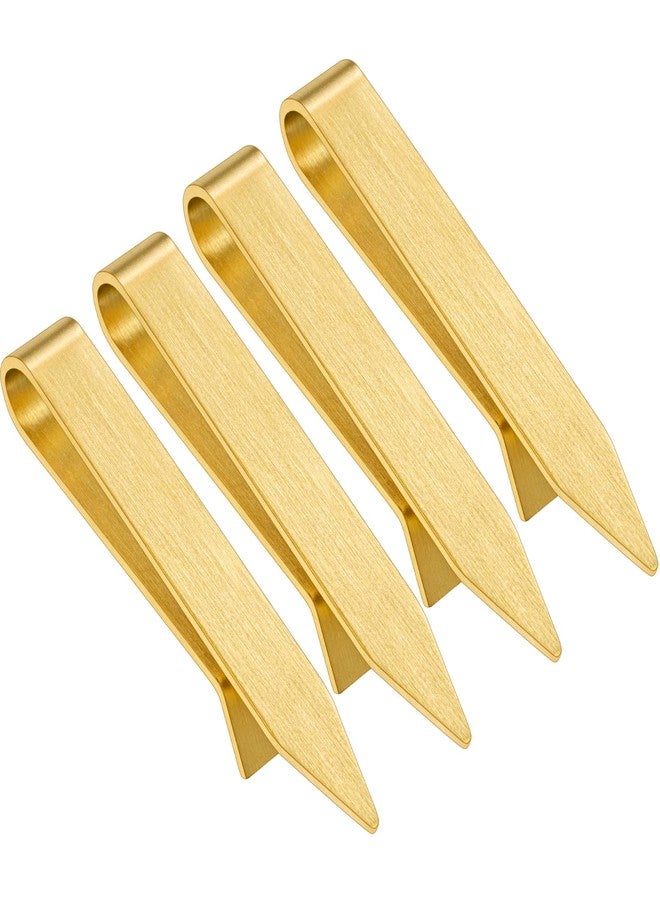 HAWSON Gold Tie Clip for Men, 2.2 Inch Skinny Tie Bar, Matte Brushed Minimalist Design Tie Pin, Secure Hold for Formal Suits, Wedding & Business Dad Gifts - Image 1