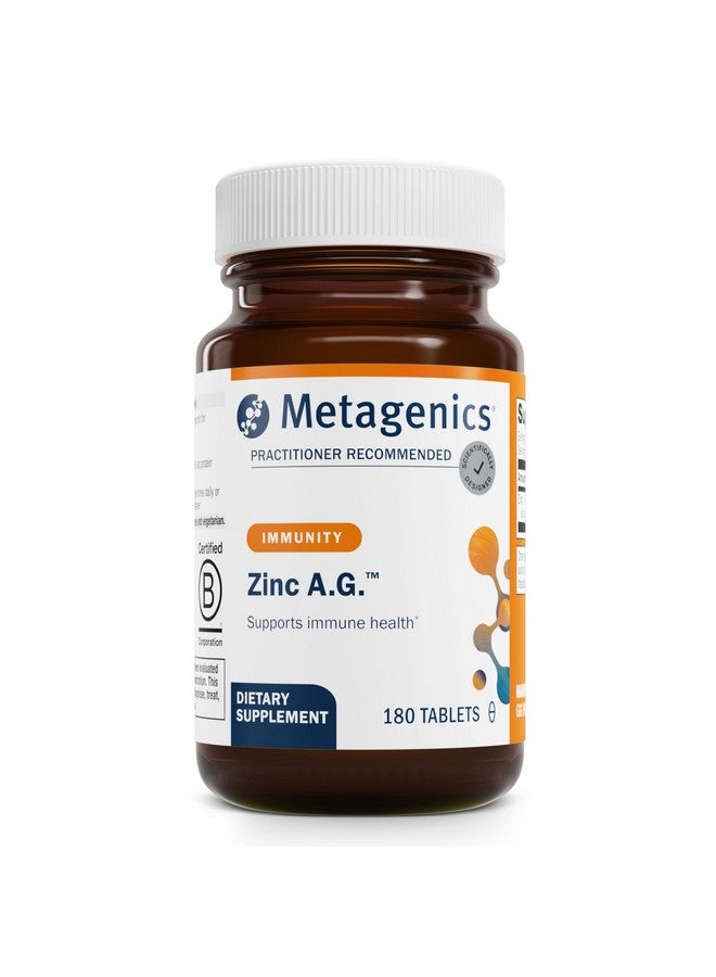 Metagenics Zinc A.G. - Highly Absorbable - for Immune Support, Bone Health & Energy Metabolism* - Non-GMO & Gluten-Free - 180 Tablets - Image 1