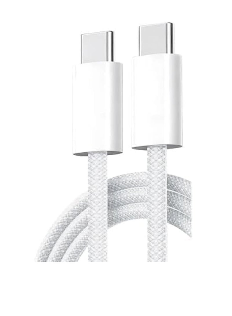 Terabyte 60W Fast Charging Data Cable Type-C To Type-C 1M White - Image 1