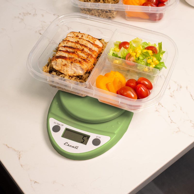 Escali Primo Digital Food Scale Multi-Functional Kitchen Scale and Baking Scale for Precise Weight Measuring and Portion Control, 8.5 x 6 x 1.5 inches, Tarragon Green - Image 4