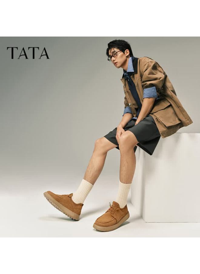 HESHE Tata Business Brown Work Shoes Men's Genuine Leather Casual Shoes Spring New Ocd07am5 Tan 42 - Image 2