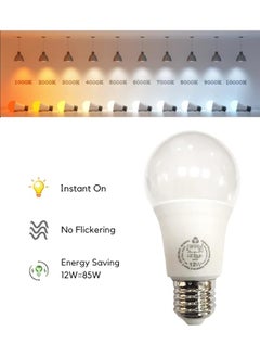 Rafeed Led Bulb 12W 6000K White Light 50 60 Hz E27 Bulb 1200 Lumens Led Bulb Non Dimmable Lifespan 20 000 Hours Housing Plastic Save Power 80 Percent Rfe 0254A  - Image 3