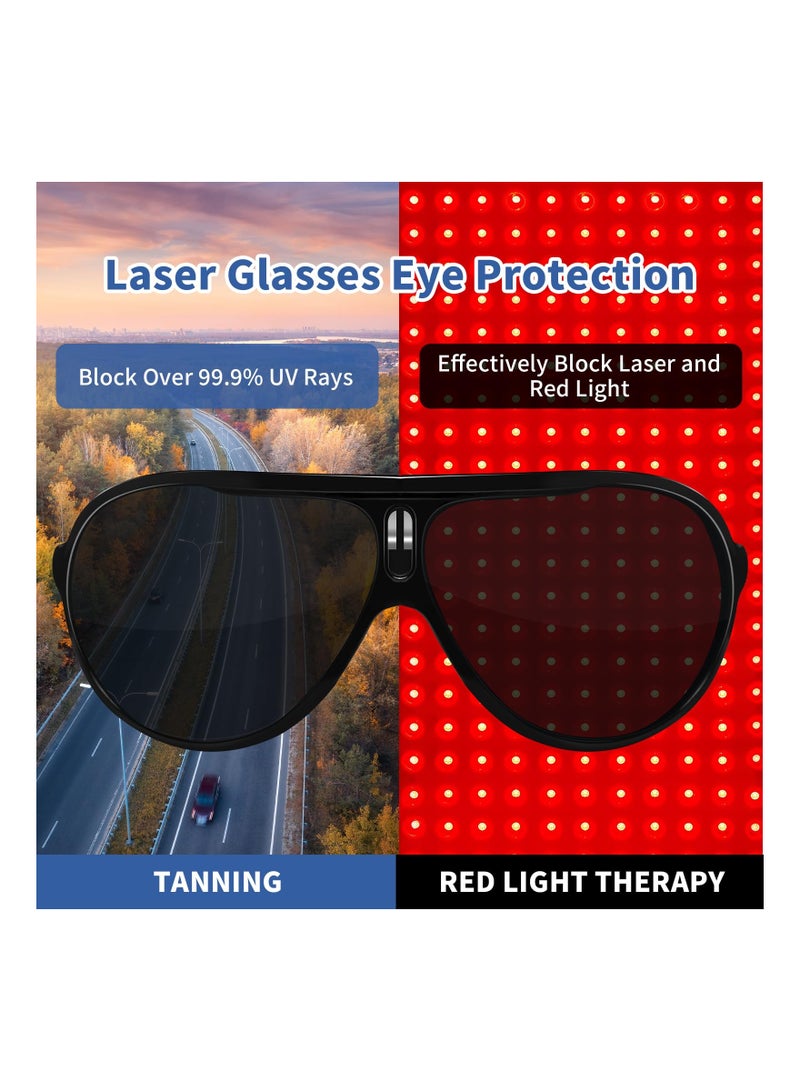 SOLARAE Laser Glasses Eye Protection, Laser Safety Glasses IPL 200-2000nm, Red Light Therapy Glasses, Ipl Glasses For Laser Cosmetology Operator Eye Protection And Laser Hair Removal Treatment (2 Pcs) - Image 3