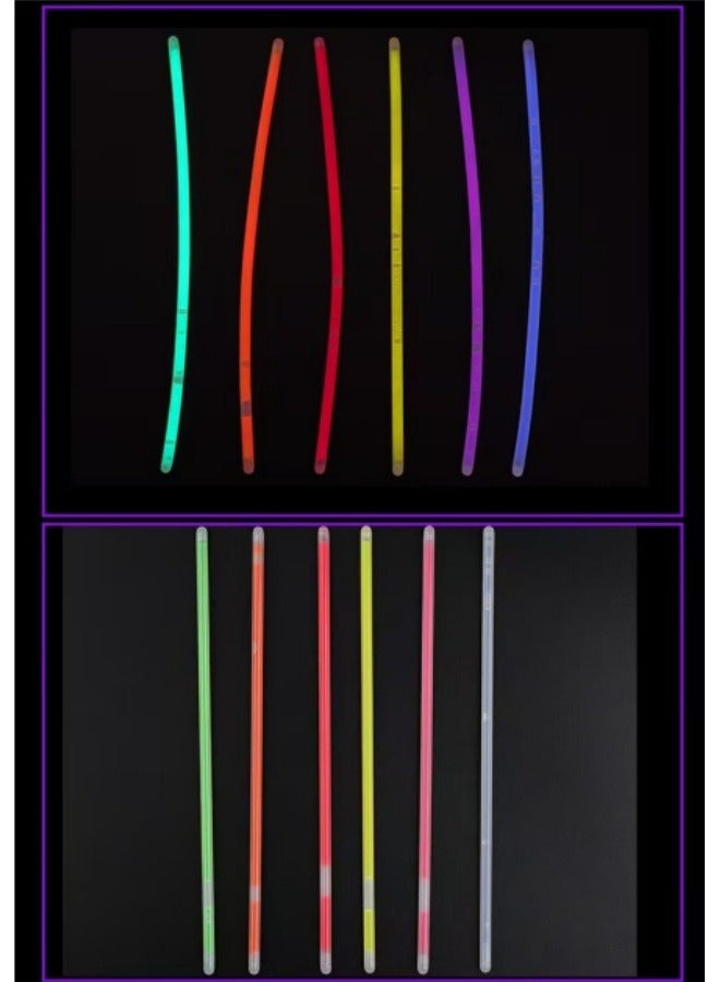 100 Pieces Glow In The Dark Sticks Glow Sticks Party Favors Glow In The Dark With Connectors - Image 5