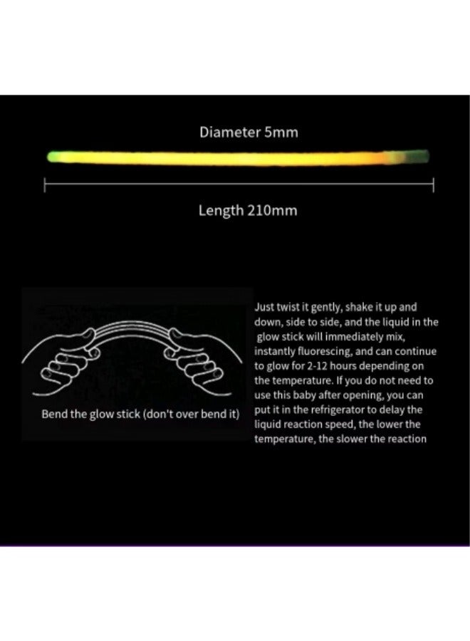 100 Pieces Glow In The Dark Sticks Glow Sticks Party Favors Glow In The Dark With Connectors - Image 4