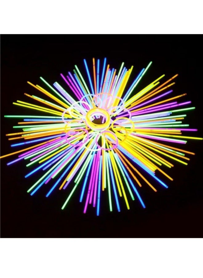 100 Pieces Glow In The Dark Sticks Glow Sticks Party Favors Glow In The Dark With Connectors - Image 2
