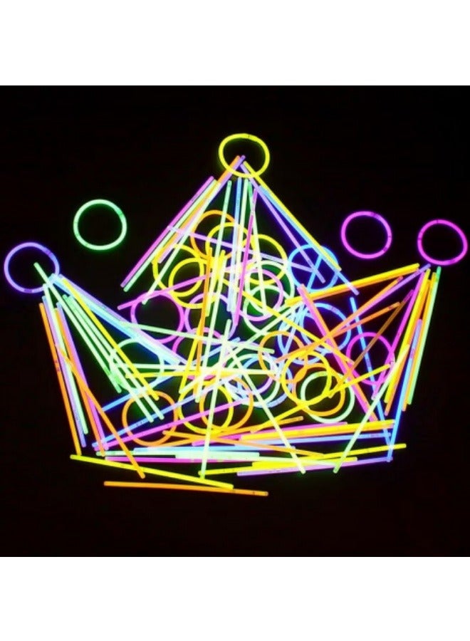 100 Pieces Glow In The Dark Sticks Glow Sticks Party Favors Glow In The Dark With Connectors - Image 3