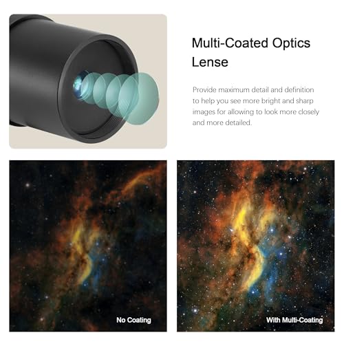 Astromania Telescope Barlow Lens 5X with 4-Elements Multi Coated Lens - 1.25 Inch Fully Metal Telescope Accessory for Astronomy & Astrophotography - Image 3