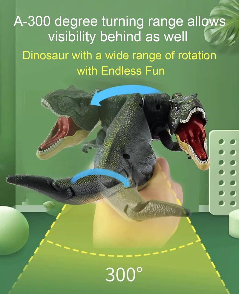 VGRASSP Roaring & Head Swinging Dinosaur Toy for Kids with LED Light in Mouth & Realistic Actions Like - Rotating & Swinging Head and Tail, Movable Joints - Multicolor - Image 5