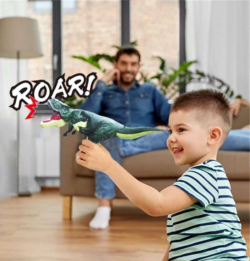 VGRASSP Roaring & Head Swinging Dinosaur Toy for Kids with LED Light in Mouth & Realistic Actions Like - Rotating & Swinging Head and Tail, Movable Joints - Multicolor - Image 4