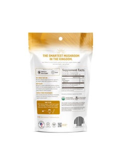 Om Mushroom Superfood Lion's Mane Organic Mushroom Powder, Improves Memory, Focus, Clarity, Nerve Health, and Mood Support, 3.5 oz, 50 Servings Powder Supplement Pouch  - Image 2