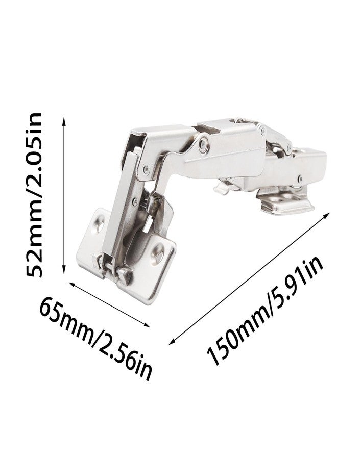 Adyoney 2Pcs 165 Degree Half Overlay Cabinet Hinges, Lazy Susan Hinge, Soft Close Hinge, Concealed Frameless Hydraulic Hinges for Corner, Kitchen, Cupboard, Door, Closets - Image 2