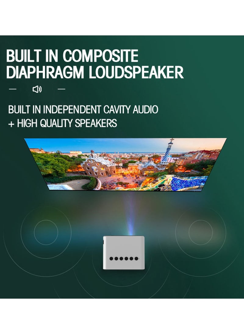 Flash Hawk - Multifunction Mini LED Projector with Remote Control YT500 Yellow - Image 1
