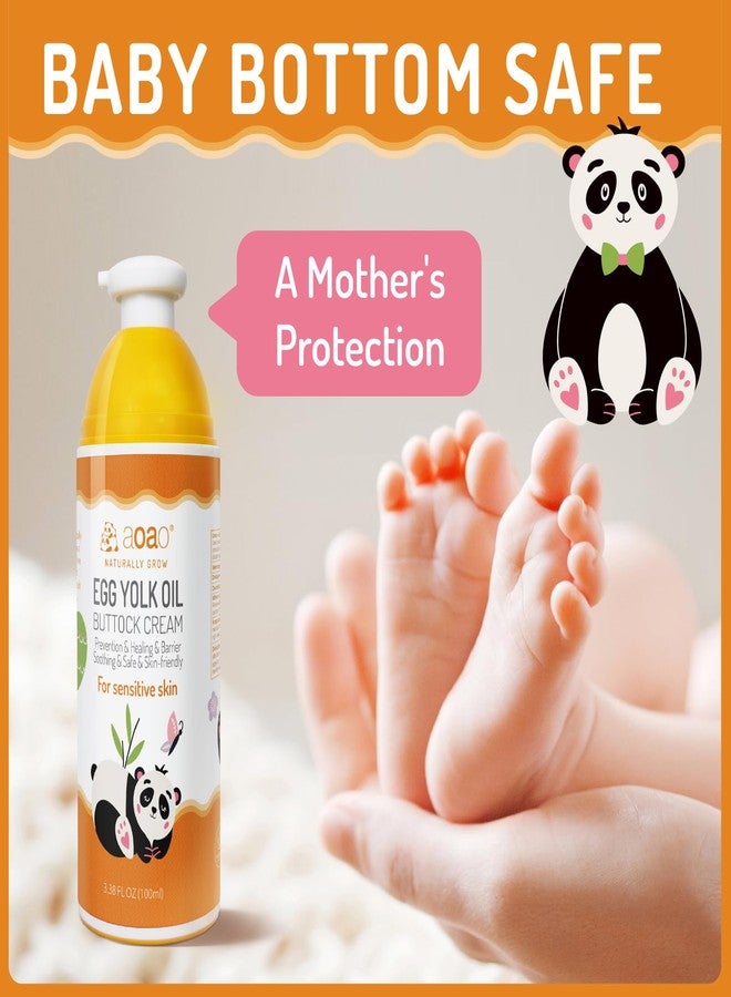 AOAO Baby Diaper Rash Cream, for Prevent, Soothe and Treat Breakouts Diaper Rash and Flare-Ups, Instant Soothing Baby Skin Discomfort, Fast Relief for Diaper Rash, Gentle Nappy Rash Ointment, 100ml/3.38oz - Image 2