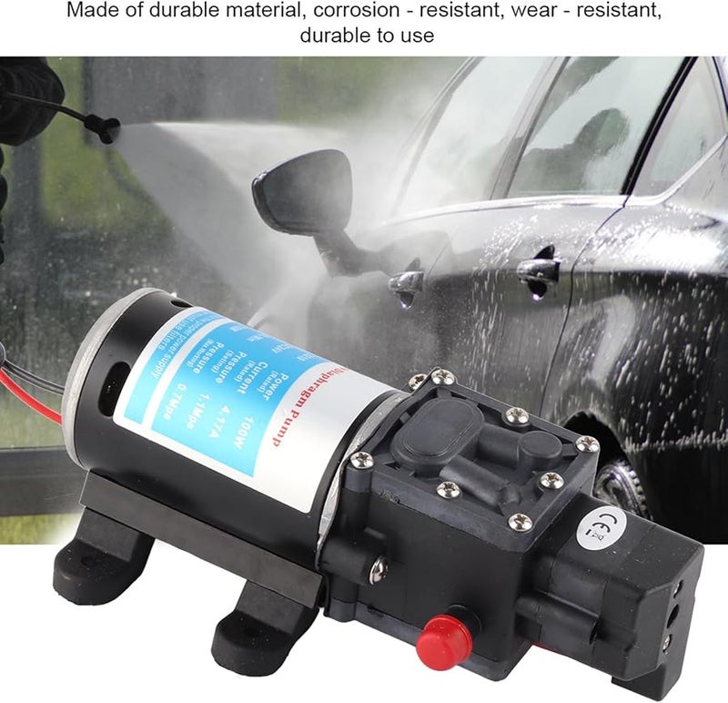 YA24 مضخة ماء كهربائية ذات غشاء بقدرة 100 واط تيار مستمر مع مفتاح ضغط ذاتية التحضير لضغط خطوط الأنابيب - Image 4