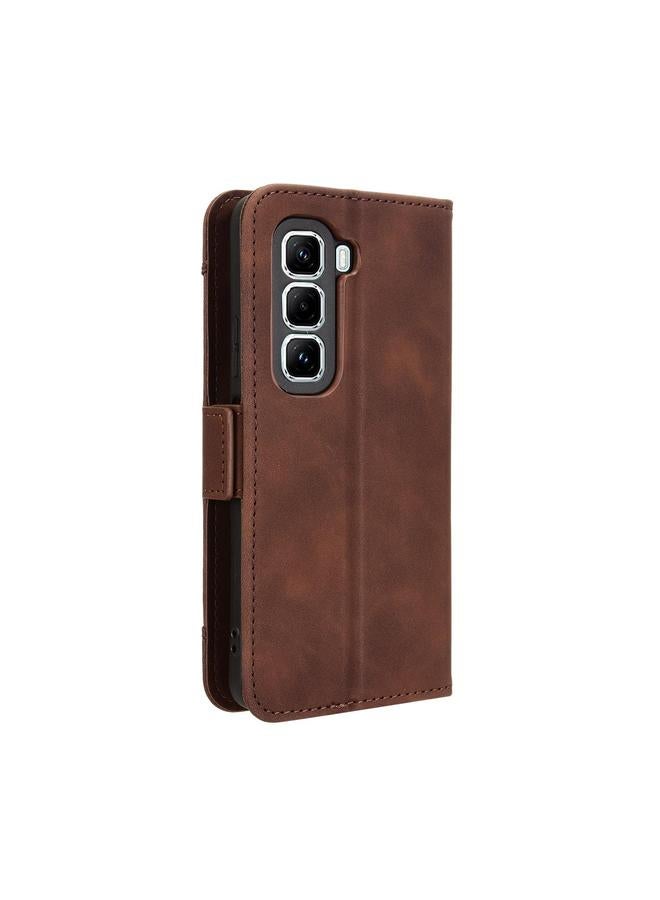 اس-توب جراب لهاتف Infinix Hot 50 Pro+ 4G مصنوع من الجلد وملمس جلد العجل وفتحات للبطاقات - Image 3