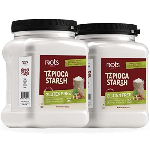 Roots Circle All Natural Tapioca Starch Non GMO GlutenFree Flour with No Preservatives Kosher for Passover Thickener for Soups Gravies Sauces 2 Pack 34oz - Image 1