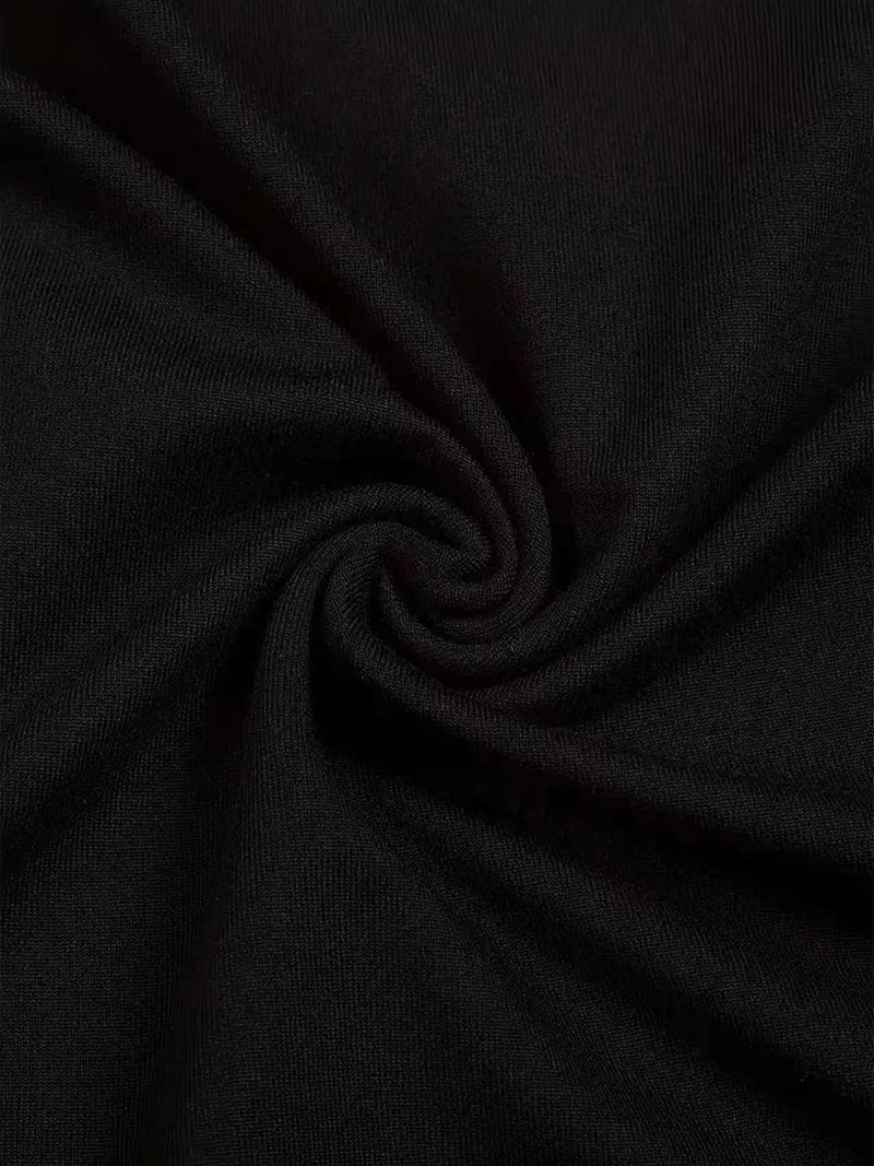Women'S Slim Fit Straight Shoulder Polo Shirt Fashionable Versatile Short Sleeve T - Shirt Summer Breathable Casual Top - Pure Black / S - Image 4