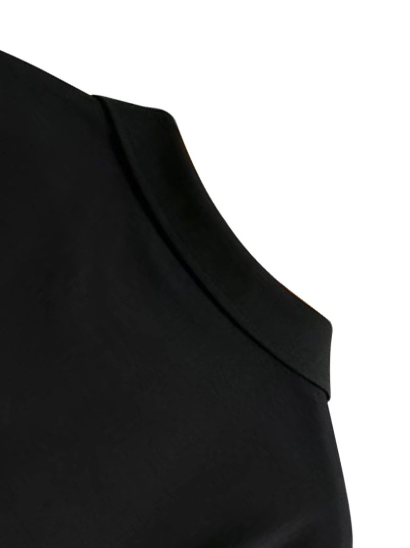 Women'S Slim Fit Straight Shoulder Polo Shirt Fashionable Versatile Short Sleeve T - Shirt Summer Breathable Casual Top - Pure Black / S - Image 3