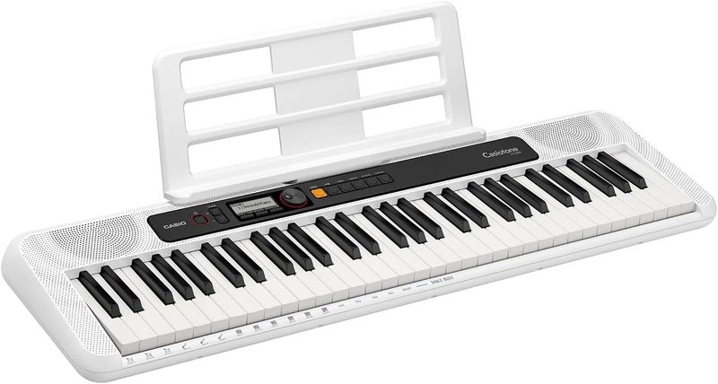 CASIO tone Keyboards,White Color,Beginner,400 Tones 77 Rhythms 61 keys CT-S200WEC2 - Image 1