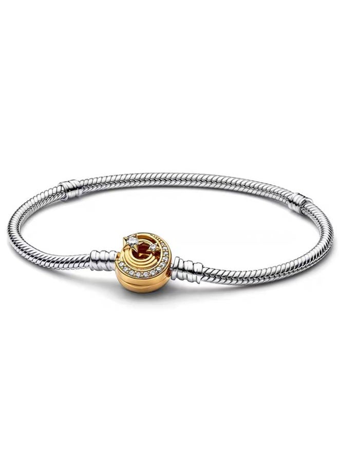 Pandora Violet - Pandora Moments meteor chain clasp snakebone chain bracelet - Image 1