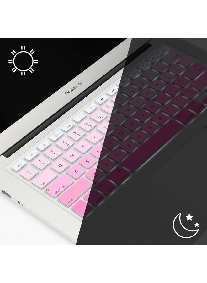 Allinside Pink Ombre Color Keyboard Skin for MacBook Pro 13" 15" 17" (with or without Retina Display) / MacBoook Air 13" - Image 4