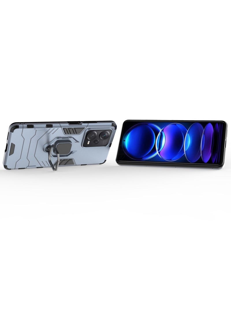 GOLDEN MASK Compatible With Xiaomi Redmi Note 12 Pro Plus Black Panther Back Cover (Blue)