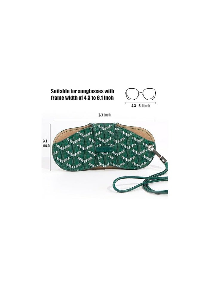 Generic Slim Portable Sunglasses Case with Lanyard, Travel Eyeglass Holder for Purses - Image 2
