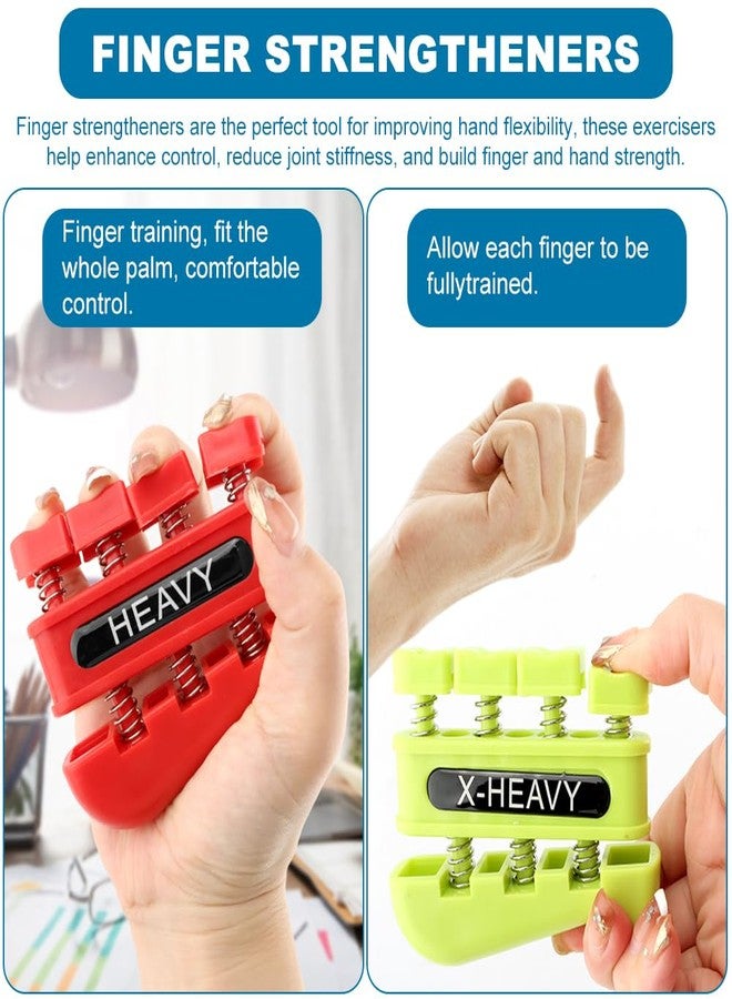 Restynic 4Pcs Finger Strengthener, Finger Exerciser, Hand Exerciser for Improve Dexterity and Strength in Fingers, Hands, Forearms–Grip Strength Trainer for Musicians, Climbers - Image 4
